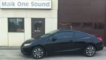 Black 2013 Honda Civic SI Coupe with premium window tint